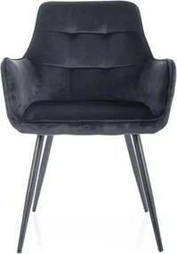 Sedia Lemon velluto nero Blu19