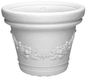 Vaso tondo d.60 festonato diversi colori, BIANCO