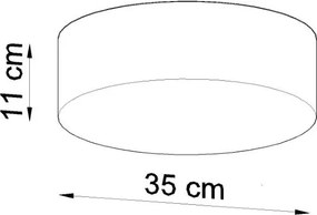 Plafoniera nera a soffitto Atis - Sollux