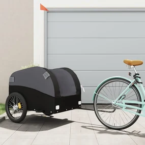 Rimorchio Da Bici Nero 45 Kg İn Ferro /