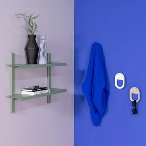 Mensola verde polveroso in metallo con ripiani multipli 60 cm Hola – Spinder Design