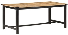 Tavolo Da Pranzo 180x90x76 Cm Legno Massello Di Mango Grezzo /