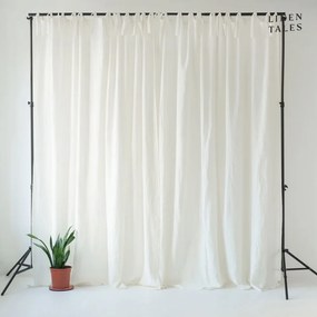 Tenda di lino bianca con passanti Night Time, 250 x 140 cm White - Linen Tales