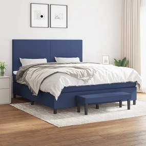 Giroletto A Molle Con Materasso Blu 160x200 Cm İn Tessuto /
