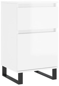 Credenza bianco lucido 40x35x70 cm in legno multistrato