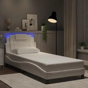 Giroletto con luci led bianco 80x200 cm in similpelle