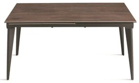 Tavolo allungabile 240 cm ULISSE con top grčs porcellanato effetto Legno Tek