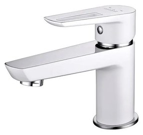 Cersanit S951-047 - Rubinetto del lavandino MILLE 13,4 cm bianco + scarico