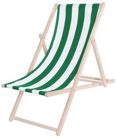 Sdraio da giardino verde/bianco/faggio