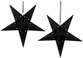 Set di 2 stelle LED carta nero 60 cm MOTTI Beliani