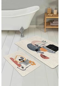 Set di tappetini per il bagno in velluto beige 2 pz 60x100 cm – Mila Home