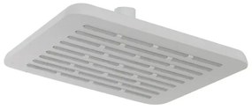 Soffione doccia 20 x 20 cm in finitura bianco anticalcare Hidra