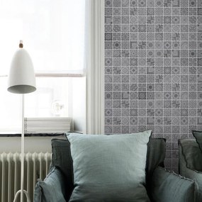 Mosaico in pietra Pietrarreda Piazza grigio satinato L 30 x L 30cm x Sp. 8 mm, 5 pezzi