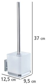 Set di accessori da bagno autoportanti color argento in plastica lucido Quadro - Wenko