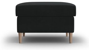 Poggiapiedi nero con rivestimento in velluto Kyoto – Cosmopolitan Design