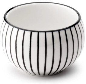 Set da tè in porcellana-leghe bianco-nero Shanxi - Bredemeijer