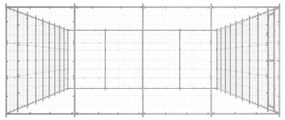 Gabbia per cani da esterno in acciaio zincato 43,56m²