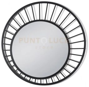 Specchio moderno da parete ray nero