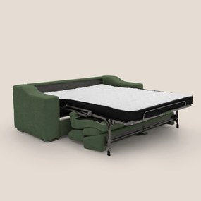 Bomber divano letto matrimoniale con poggiatesta in tessuto impermeabile T14 verde