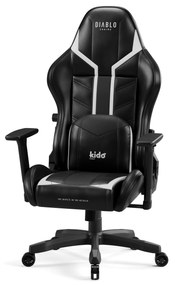 Sedia gaming bambini Kido by Diablo X-Ray 2.0: Bianco e nero