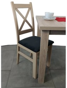 Sedia da pranzo NATE quercia sonoma/nero