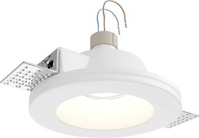 Portafaretto Rotondo Ø130x45mm GU10 in Gesso Pitturabile
