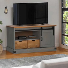 Mobile Porta Tv Halden Con Anta Scorrevole Grigio 110x40x60 Cm /