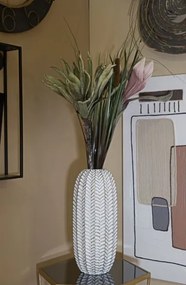 Vaso Resina Leaf Cm Ø 18,5X46