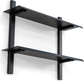 Mensola nera in metallo con ripiani multipli 60 cm Hola – Spinder Design