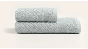 Asciugamani e teli da bagno in cotone azzurro in set di 2 pezzi - Foutastic