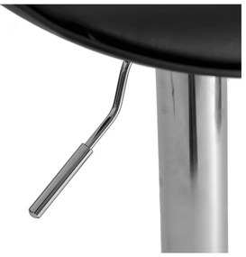 Sgabelli da bar neri ad altezza regolabile in similpelle in set di 2 (altezza seduta 56,5 cm) - Casa Selección