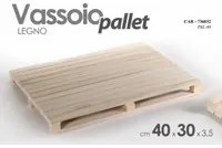 Vassoio in legno mini pallet 40 x 30 x 3.5 h