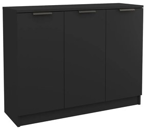 Credenza nera 90,5x30x70 cm in legno multistrato