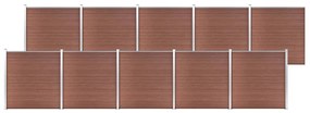 Recinzione Da Giardino İn Wpc 1737x186 Cm Marrone /