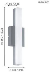 Eglo 94845 - Lampada LED da esterno ACATE 1xLED/8W/230V
