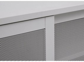 Mobile TV grigio in metallo 160x55x45 cm Veep – Unique Furniture