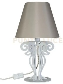 Abat jour da tavolo circeo bianco marmo paralume sabbia in ferro e ...