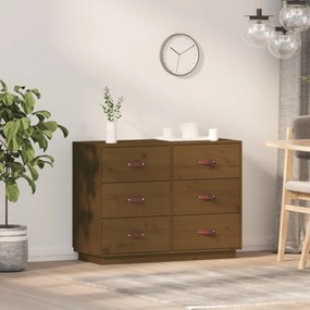Credenza Ambra 100x40x75 Cm İn Legno Massello Di Pino /