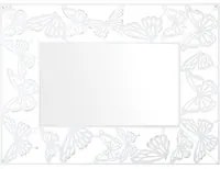 Specchio Bianco Butterfly 85x1x115 cm in Ferro e MDF Bianco