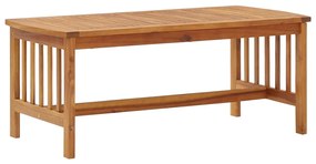 Tavolino Da Salotto 102x50x43 Cm İn Legno Massello Di Acacia /