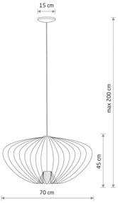 Lampada a sospensione Pumpkin L Nowodvorski Lighting, dimmerabile, Alluminio / Grigio / Zincato, Soggiorno / Sala da pranzo, Metallo, Moderno, Lampada a sospensione