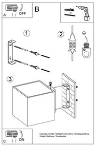 Sollux SL.0565 - Applique QUAD 1 1xG9/8W/230V antracite