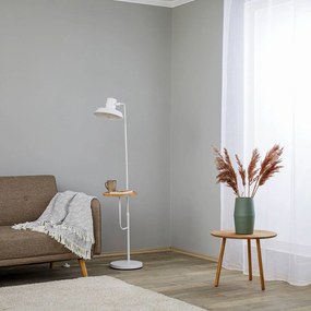 Lindby Berami piantana con mensola, bianco