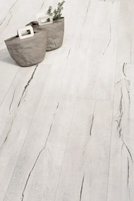 Pavimento 30x180 Effetto Parquet in Gres Porcellanato White Ceramica Sant Agostino Timewood CSATWWHE18