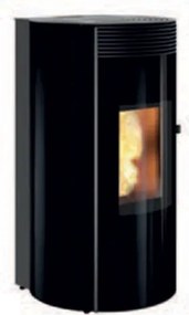 Termostufa a Pellet Autopulente MW28 Wi-Fi Ermetica Cuma Glass Caminetti Montegrappa
