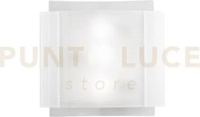 Plafoniera righe bianca 3 luci attacco e27 38x7,5x35cm con doppio v...