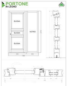 Portoncino d'ingresso in legno Bugnale 30 L 80 x H 210 cm noce apertura a destra