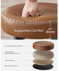 Sgabello da bar LIOR marrone/nero