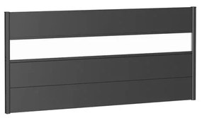 Frangivista con vetro in acciaio metallizzato grigio scuro BIOHORT L 194 x H 91 cm, spessore 44 mm