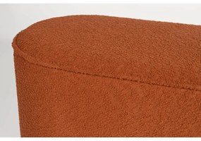 Panchina color mattone con rivestimento in bouclé Marcos – White Label